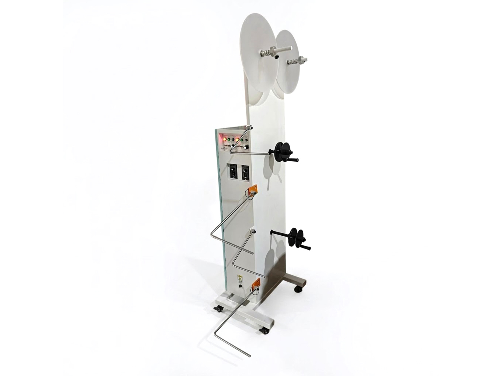 Rebobinador vertical VT DVT con ejes activos y portarrollos de papel