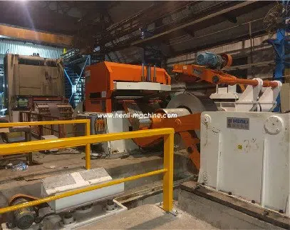 Línea zigzag industrial para corte de discos en material grueso