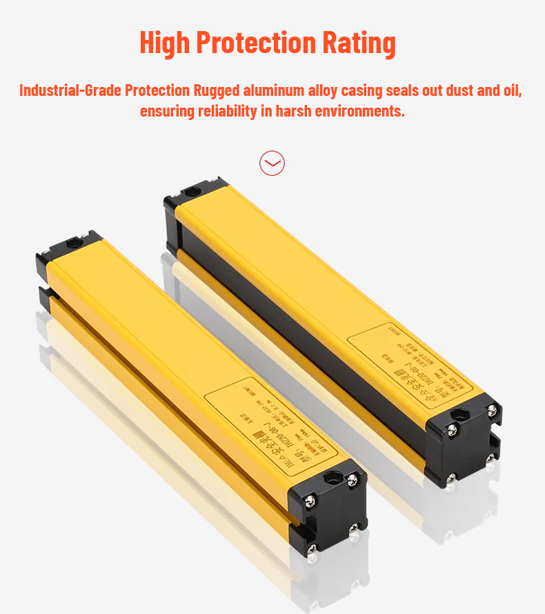Perfil de aluminio de la cortina de luz con indicación de protección IP66