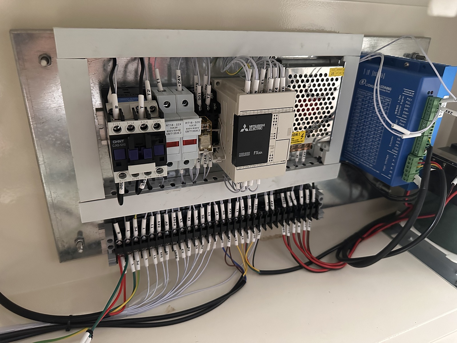 Gabinete eléctrico del lubricador automático doble cara