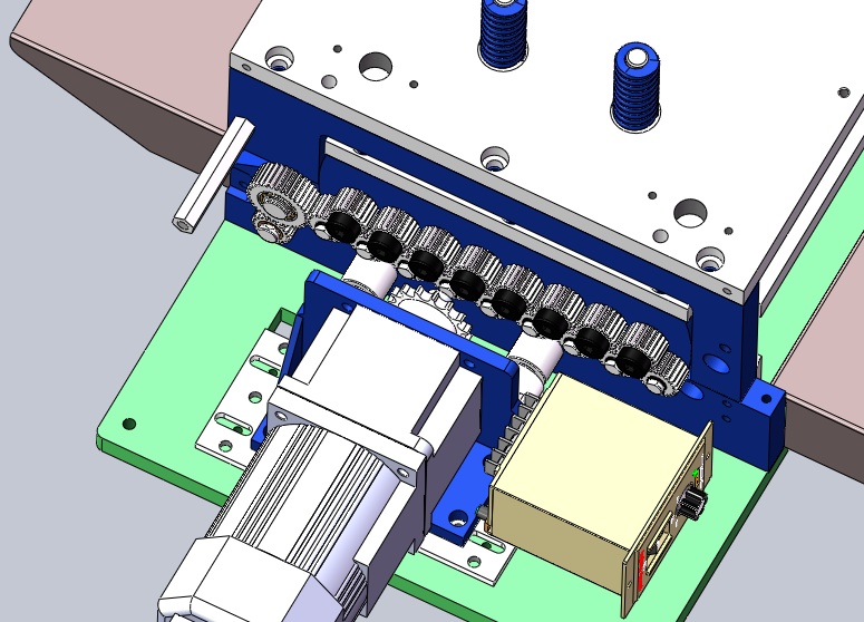 Modelo técnico del motor y la transmisión por engranajes de una DPL