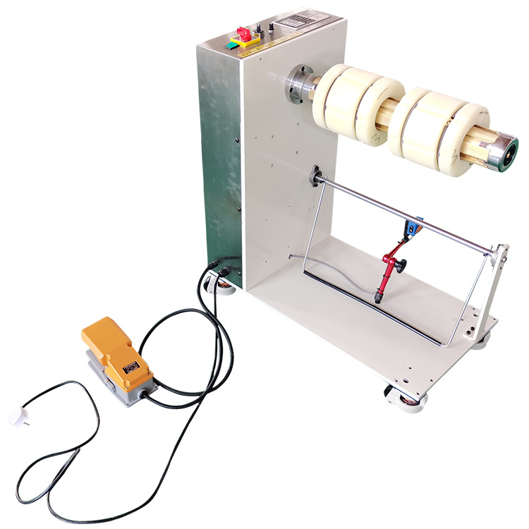 Rebobinador de película protectora PFR completo con eje neumático, guía y pedal