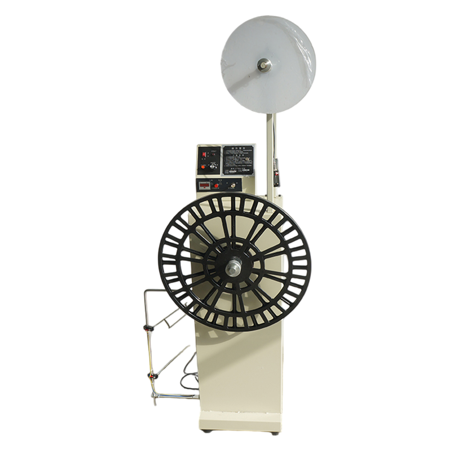 Rebobinador vertical de terminales con contador electrónico y carrete plástico